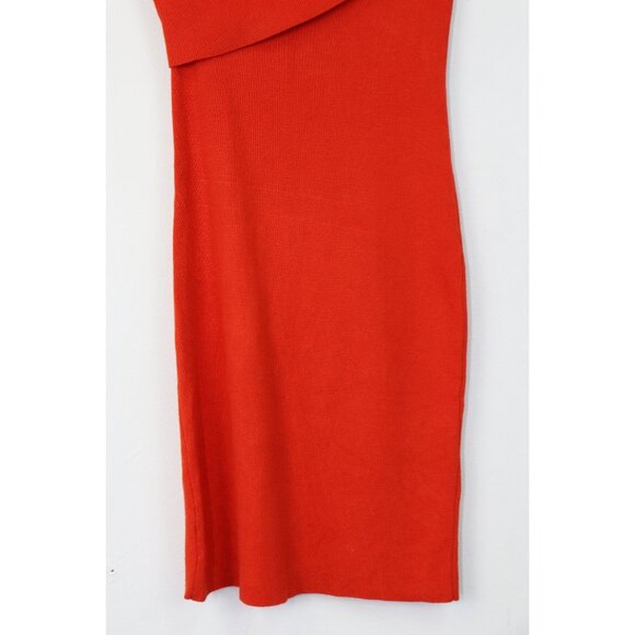 NWT NBD Ianna Dress‎ One Shoulder Sleeveless Bodycon Mini Blood Orange X Small - Picture 6 of 8